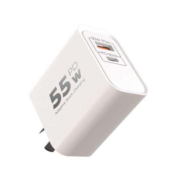 ADAPTADOR-CARGADOR 220V HYPER 5,4A 1USB + 1TC XAEA BLANCO