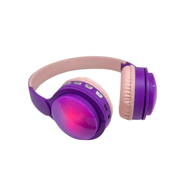 AURICULARES KIDS LUZ COLORES LILA